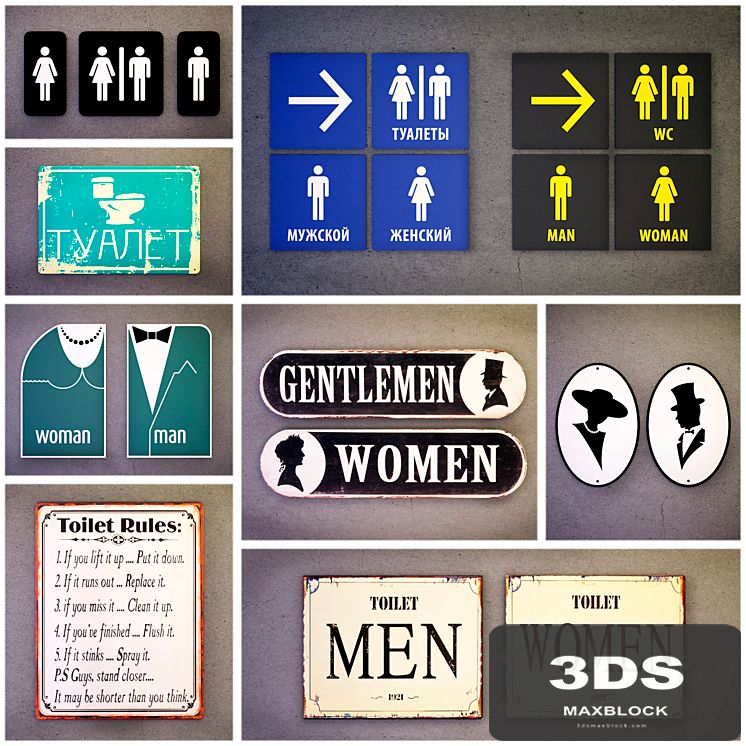 Tablets for bathrooms (65 pieces)