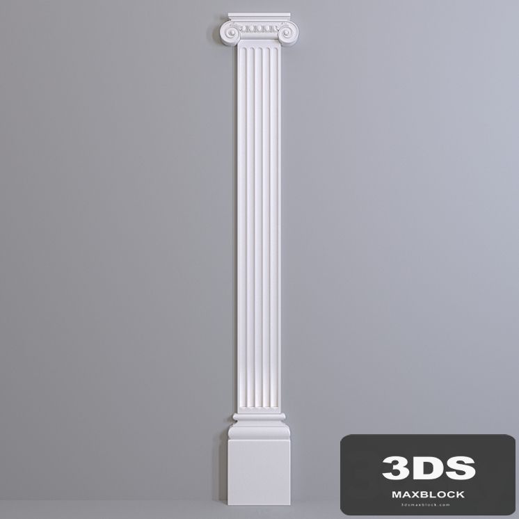 Pilaster Europlast. Capital: 1.21.006, Barrel: 1.22.200, Base: 1.23.200