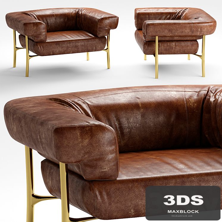 Ghidini 1961 katana armchair by Paolo Rizzatto