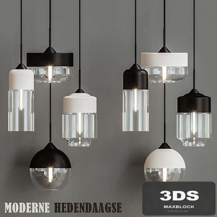 Moderne Hedendaagse Retro Art Metal Glazen Hanger Lampen