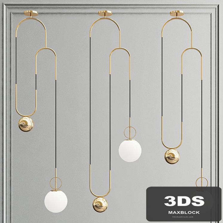 Pendant lamp with counterweight