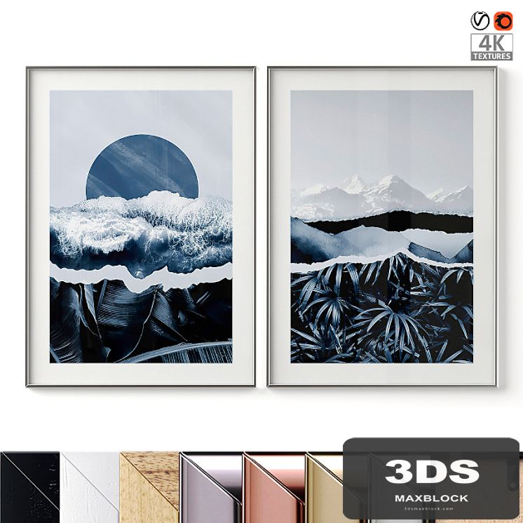 Poster Set "Indigo"
