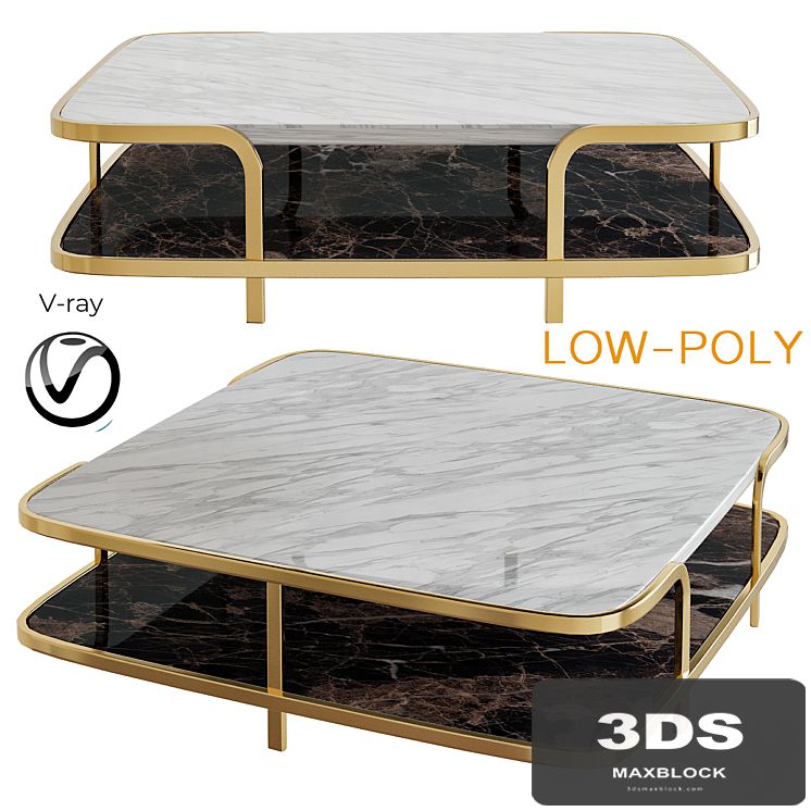 Small Table Odilon - Nube Italia (low poly)