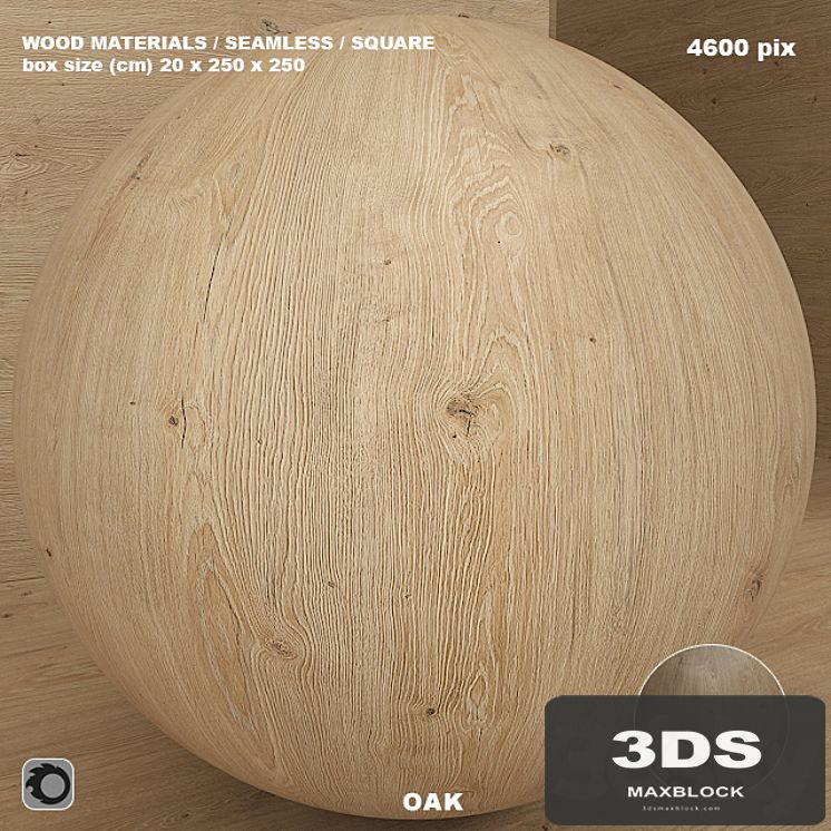 Wood / oak material (seamless) - set 73