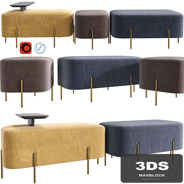 Modern Alba Ottomans