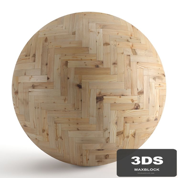 Seamless texture of larch parquet v2. PBR