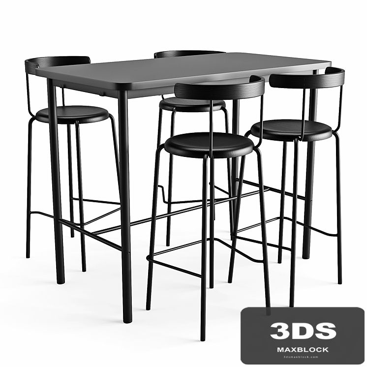 Bar table and chair Tymmaryd Yngvar