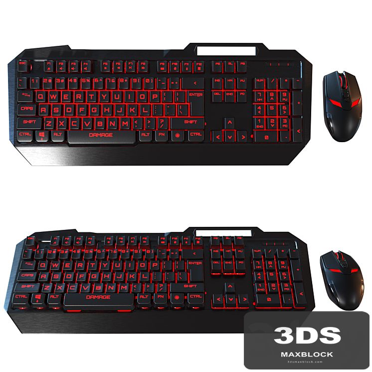 Computer mouse + backlit keyboard
