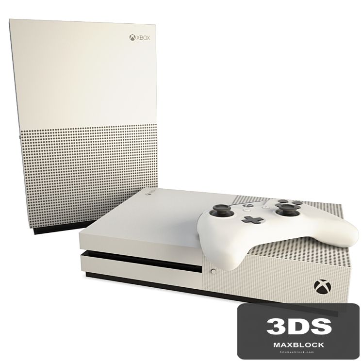 Game Console And Joystick Xbox Slim