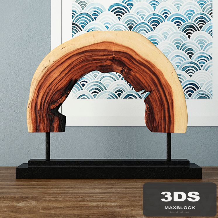Wooden Decoration on Stand
