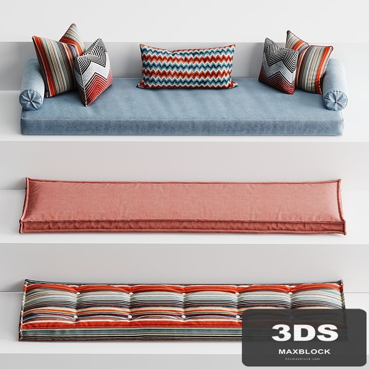 Set of mattresses for windowsill