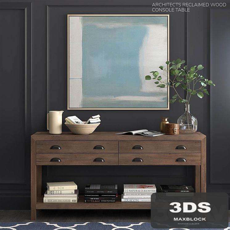 Pottery Barn set ARCHITECTS RECLAIMED WOOD CONSOLE TABLE