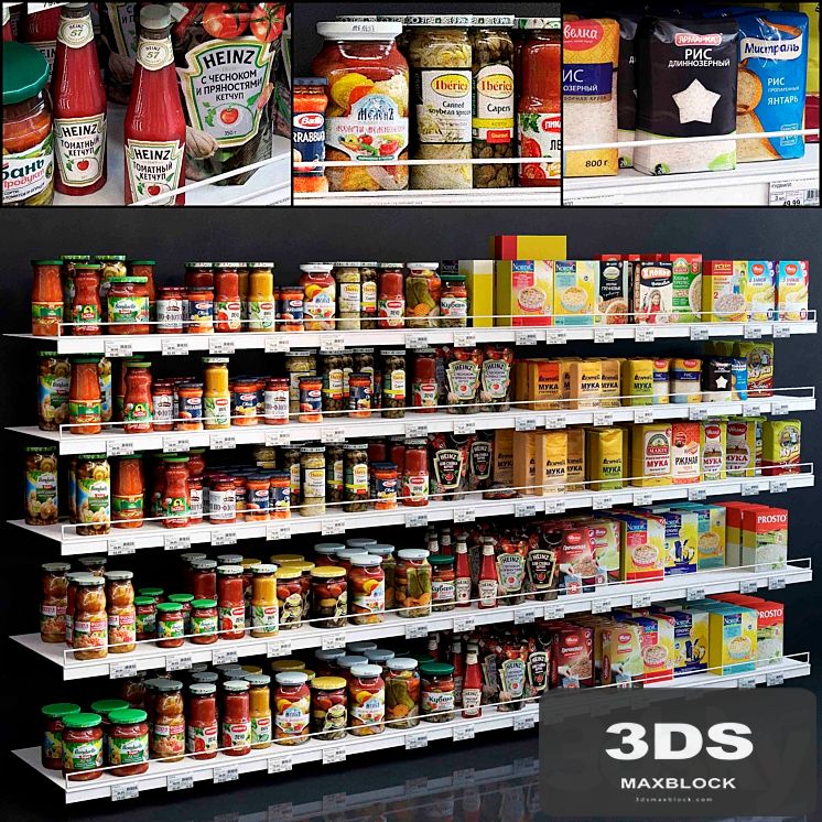 Showcase 005. Canned food, cereals, flour