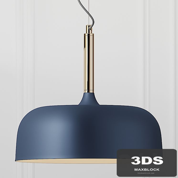 COX & COX Blue & Brass Pendant Light