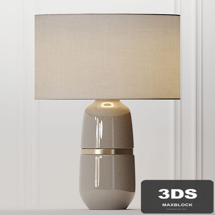 COX & COX Banded Ceramic Table Lamp