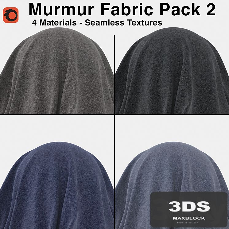 Maharam - Murmur Fabric - Pack 2 (4 Seamless Materials)