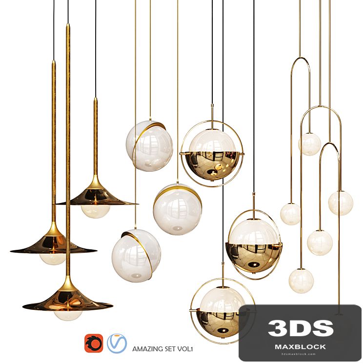 Four Pendant Lights amazing set vol1