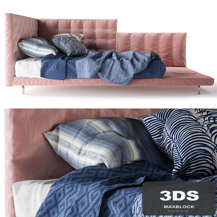 Bed pink Bonaldo Alvar