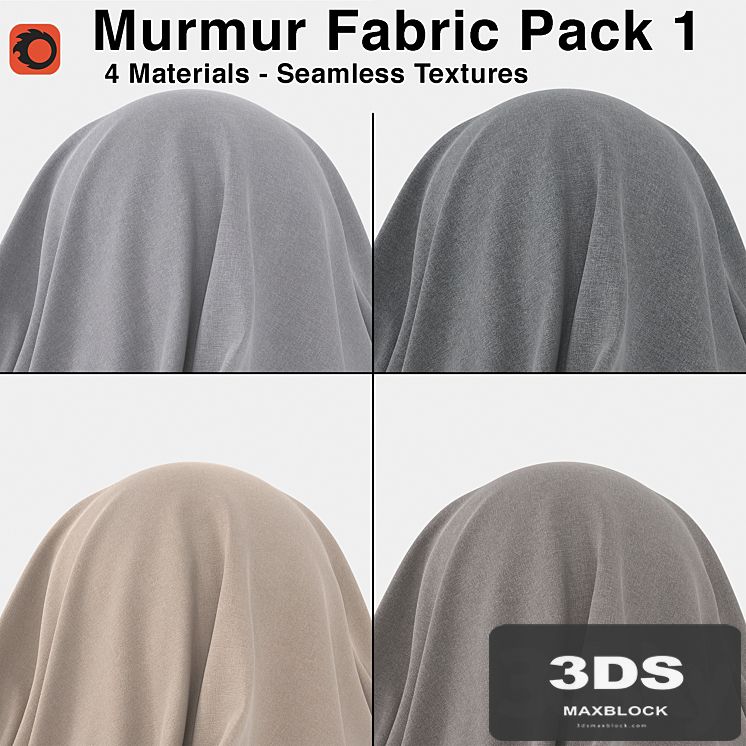 Maharam - Murmur Fabric - Pack 1 (4 Seamless Materials)
