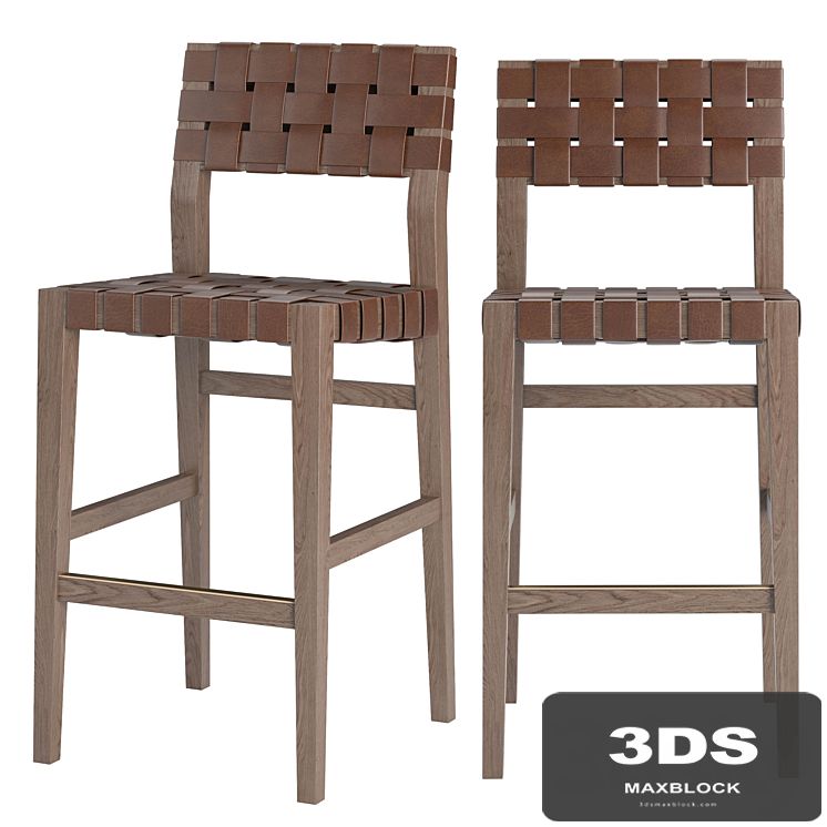 RH Vero Leather Barstool