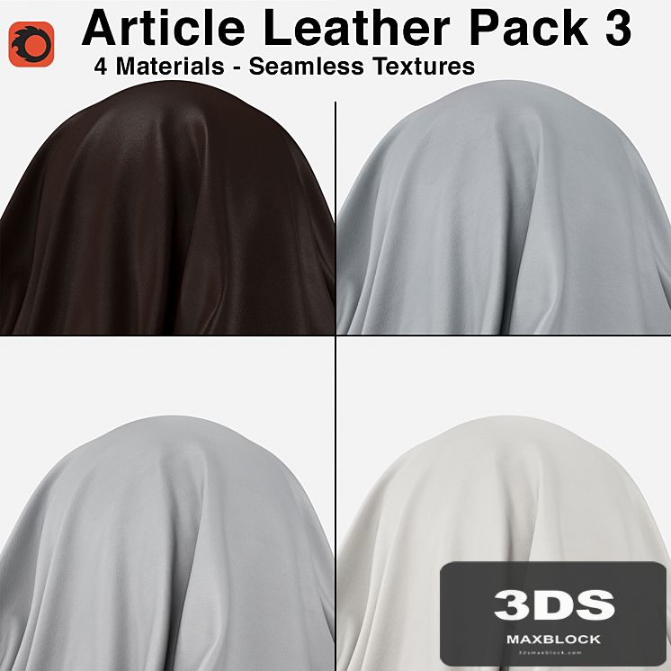 Maharam - Article Leather - Pack 3 (4 Seamless Materials)
