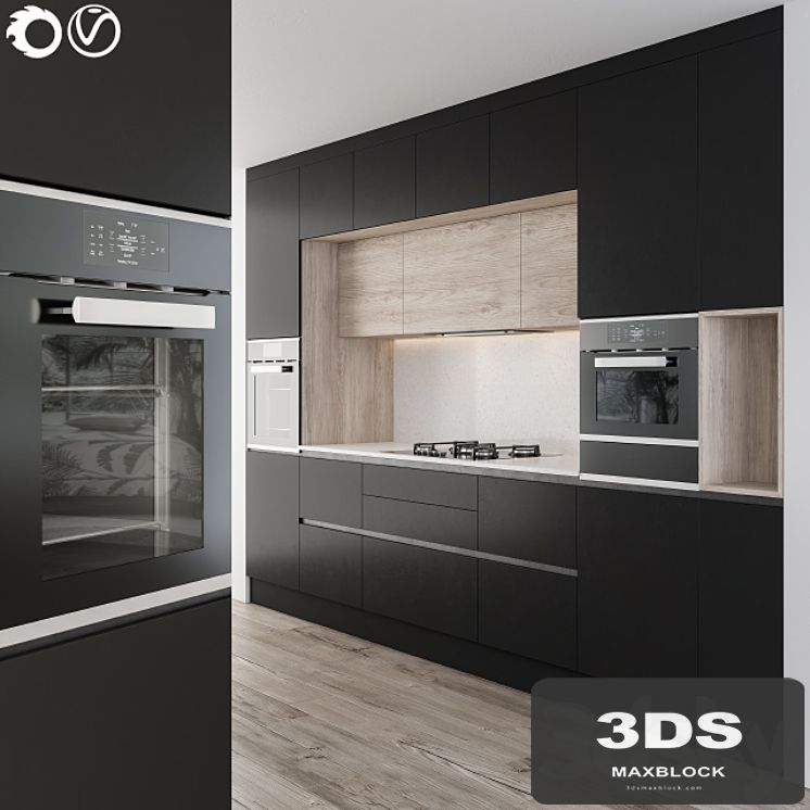 Modern kitchen black
