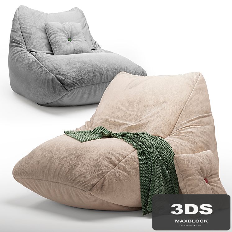 Frameless Soft Beige Pie Chair