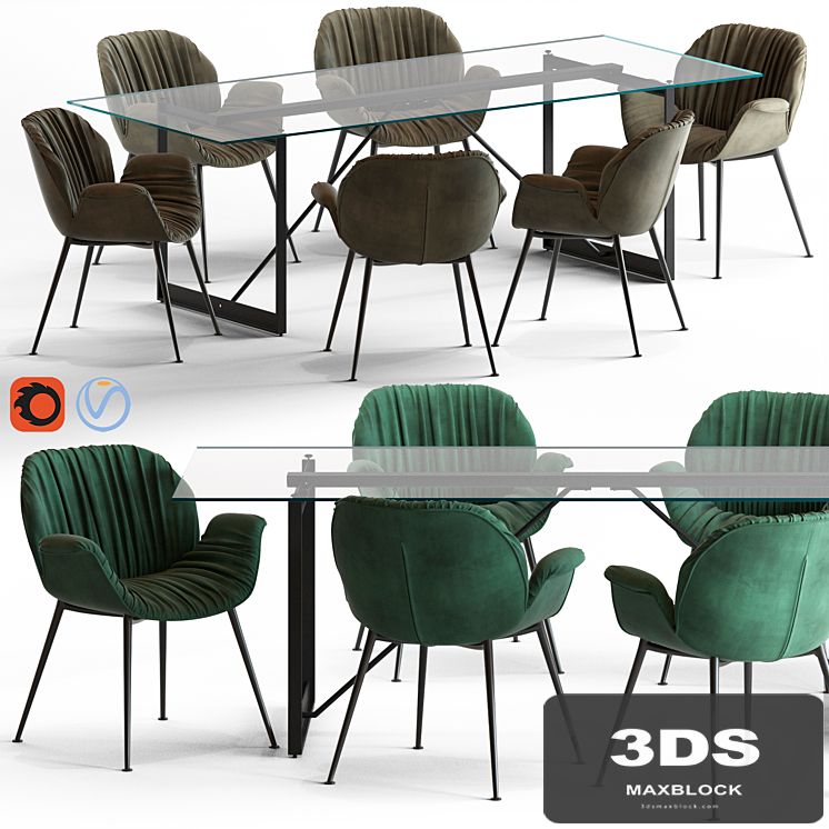Globewest Abigail Armchair and Barnes Trestle Table