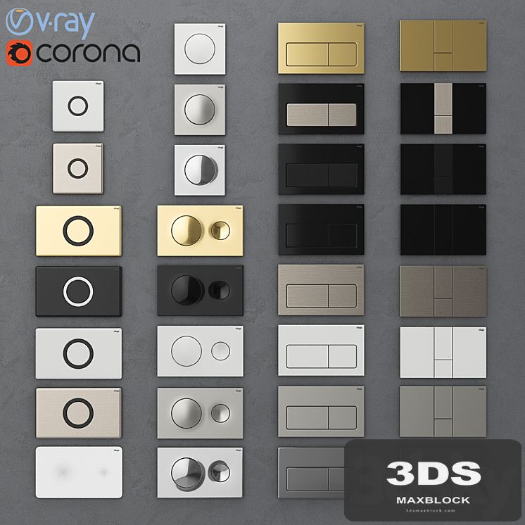 Flush buttons for installing Viega 1