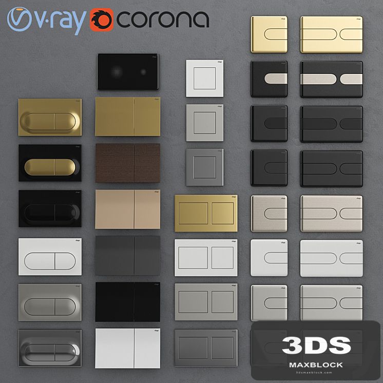 Flush buttons for installing Viega 3