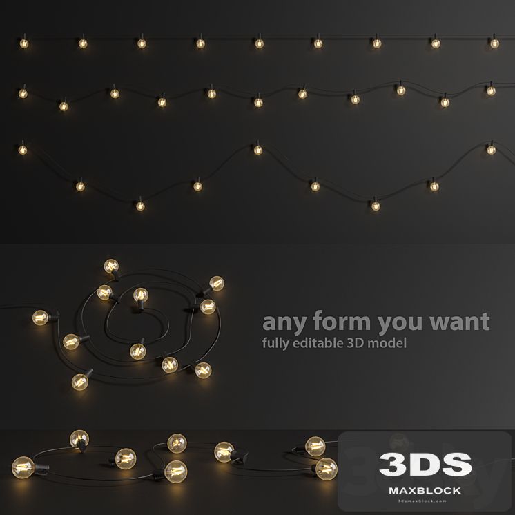 Editable Garland Lights Set 1