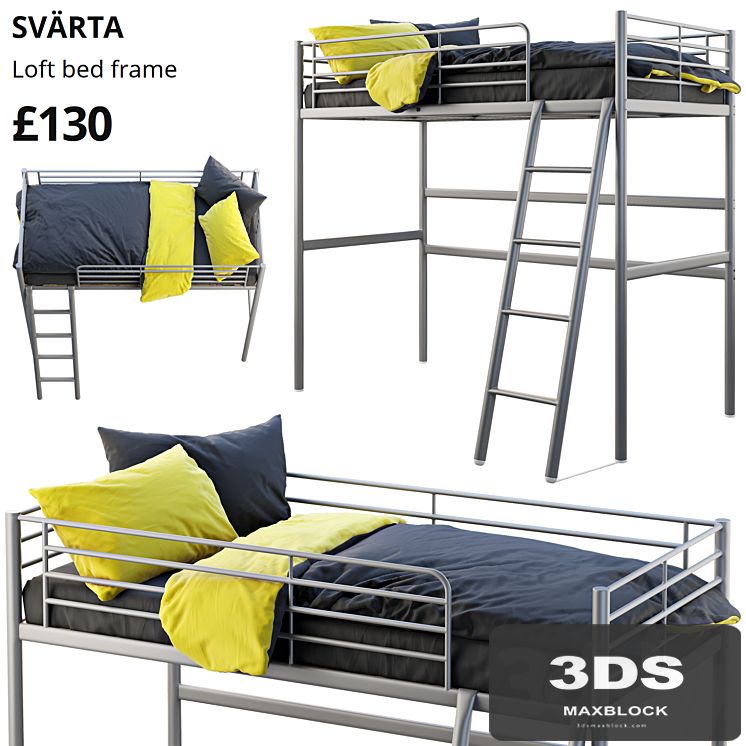 Ikea svarta loft bed
