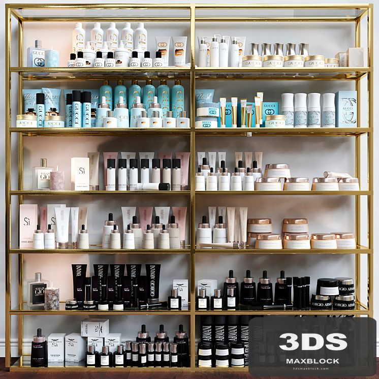 Set of luxury cosmetics for cosmetology and beauty salon. make up and bathroom accessories
