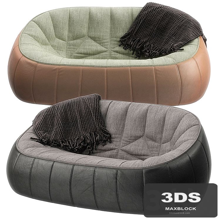 Ottoman loveseat by Ligne Roset