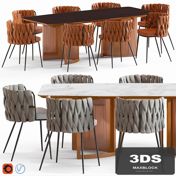 LoftDesigne Chair 2678 and Table 6838