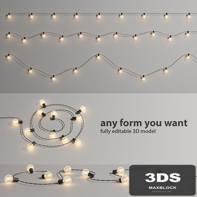 Editable Garland Lights Set 2