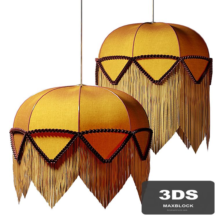 Retro lampshade fabric with muslin