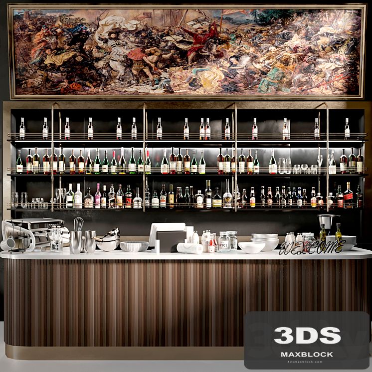 Design project of a restaurant with its own collection of wine and spirits 2