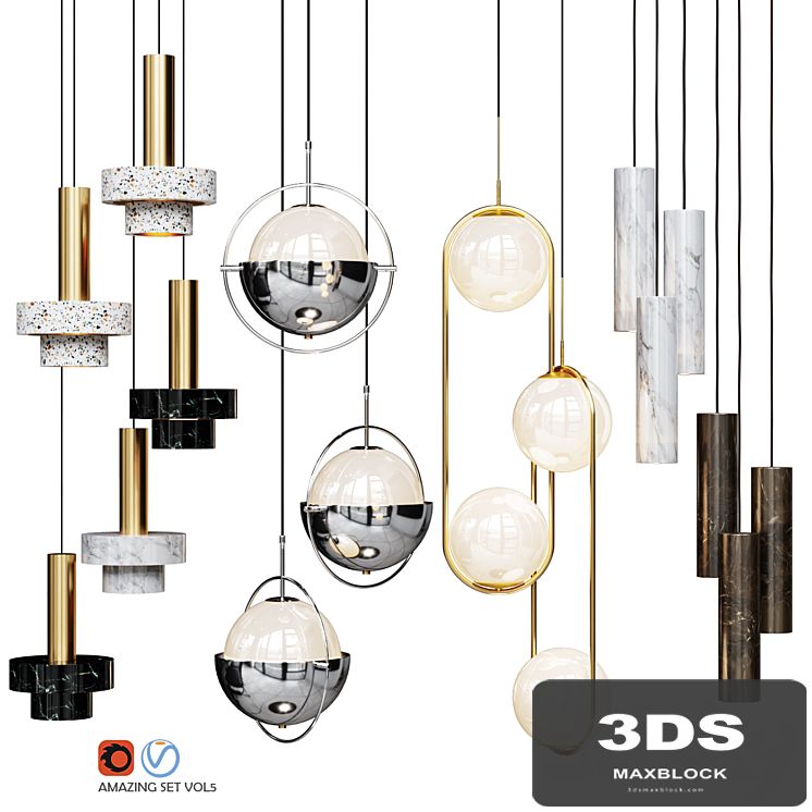Four Pendant Lights amazing set vol5
