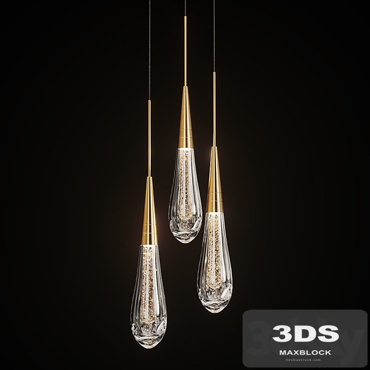 Drop shaped pendant lamp FIAL