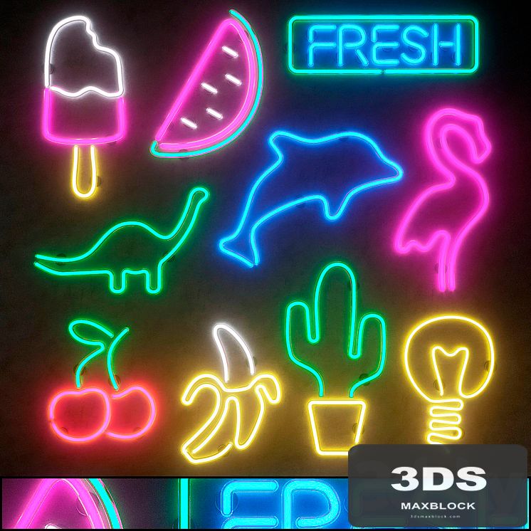 Light modules. Set 13. Neon