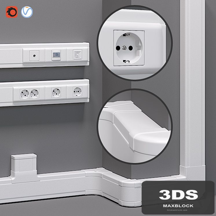 Cable channel Legrand DLP with integrated electrics