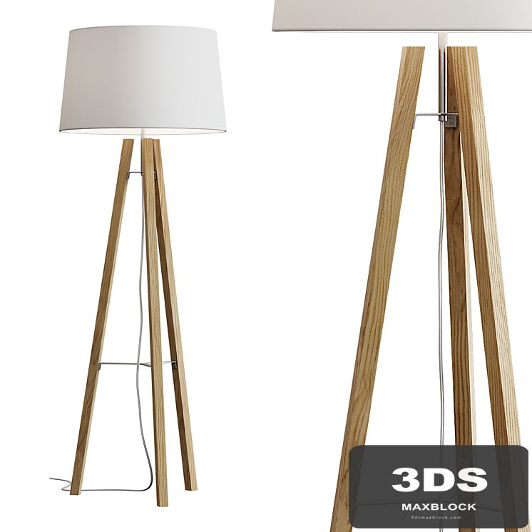 West Elm / Tripod Wood Floor Lamp