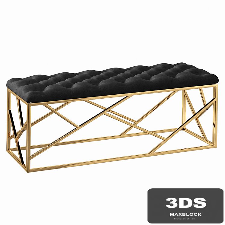 Bench Serene Furnishing Gold Top Loft Concept