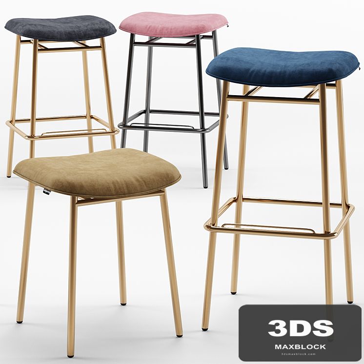 Fifties Backless Bar Stool - Calligaris
