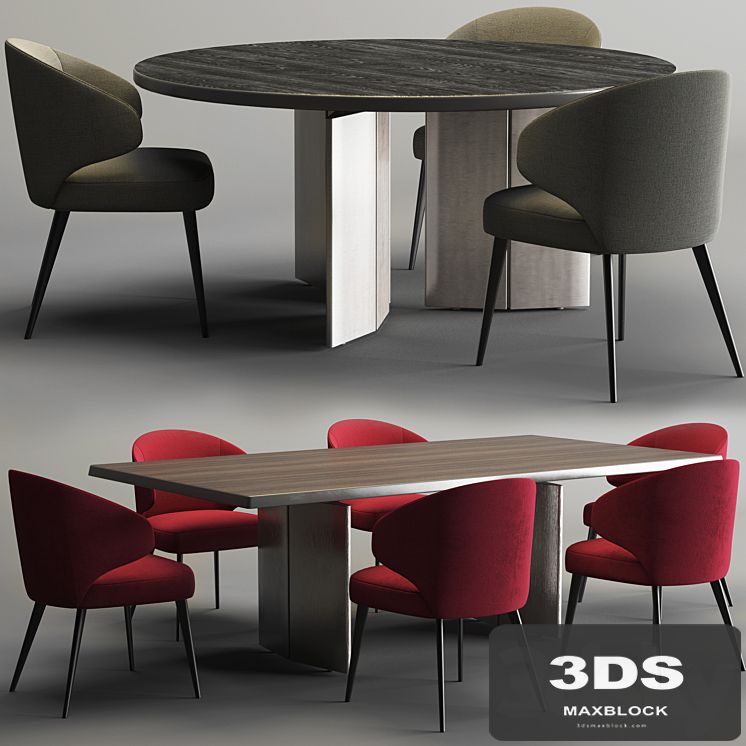 Minotti Set - Morngan Table and Aston Chair