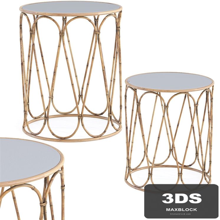 Side Table Bamboo Loop (2Set)