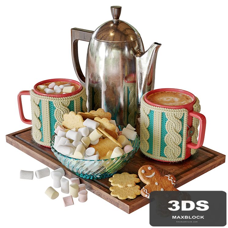 Warm mug with cocoa