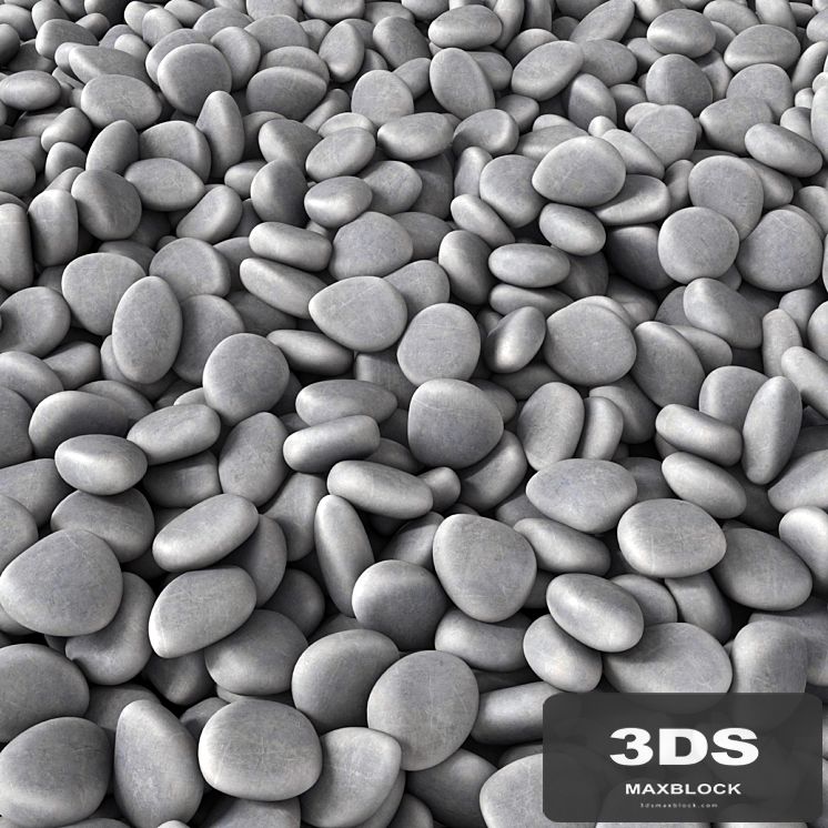 Road gray smooth pebble