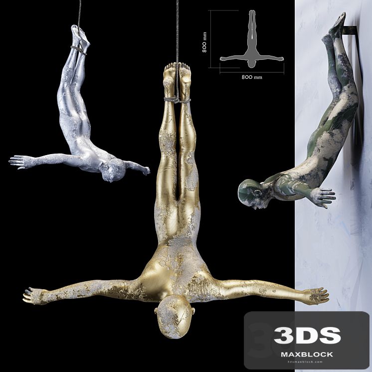 Men fly - Sculpture